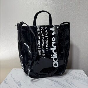 Adidas Glossy Black Tote Bag